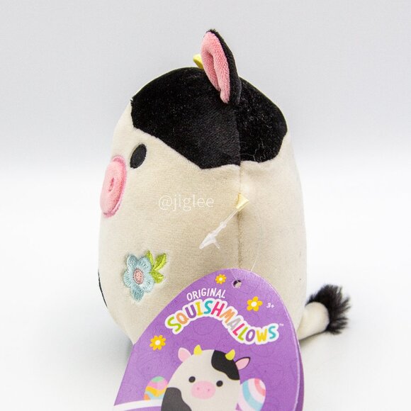 4" Connor the Cow Easter Spring Squishmallows Edition Plush Stuffed Toy BNWT - Picture 2 of 4